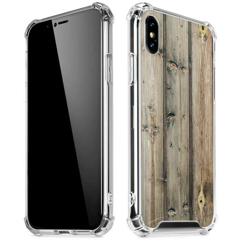 Natural Weathered Wood iPhone XS Max Clear Case